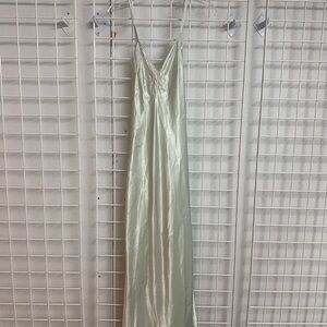 Elegant Satin Evening Gown Slip Dress